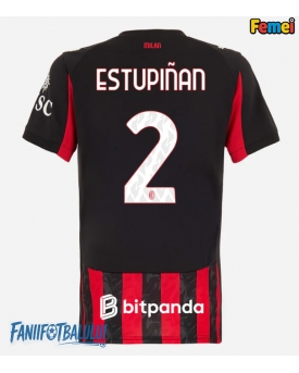 AC Milan Pervis Estupinan #2 Tricou Fotbal Replică 2025-26 Femei Acasa